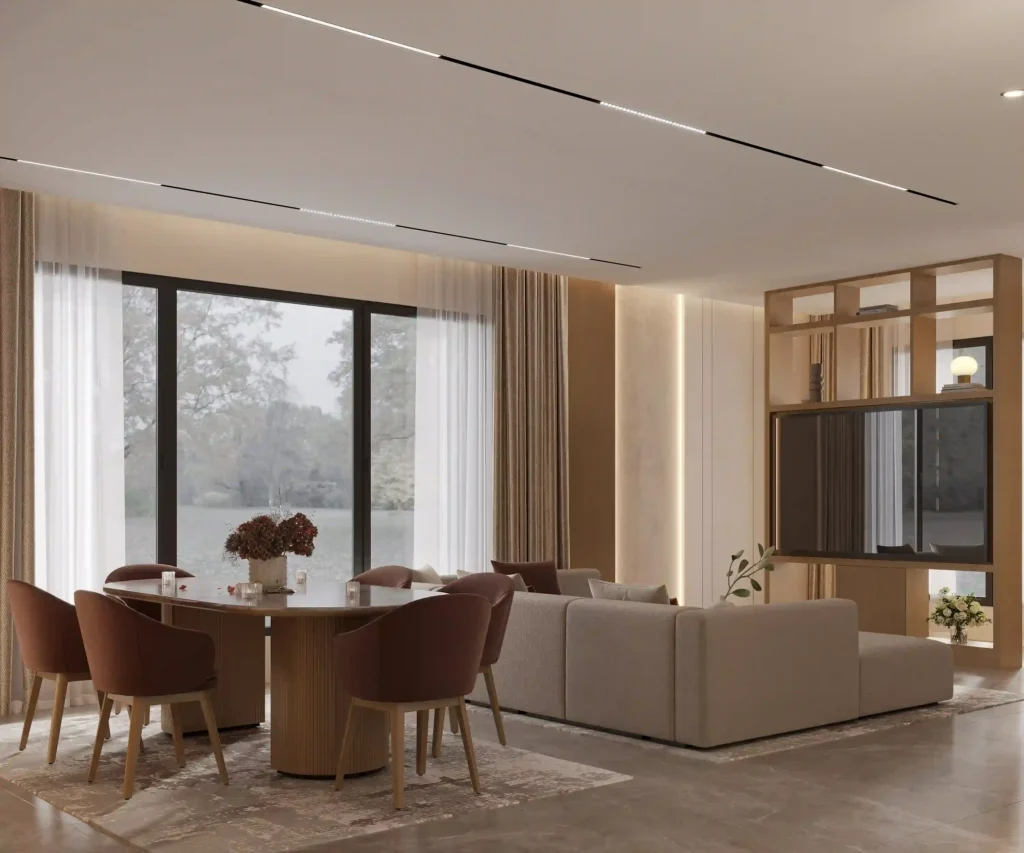 تصميم مودرن وتنفيذ أعمال الترميم بشقة