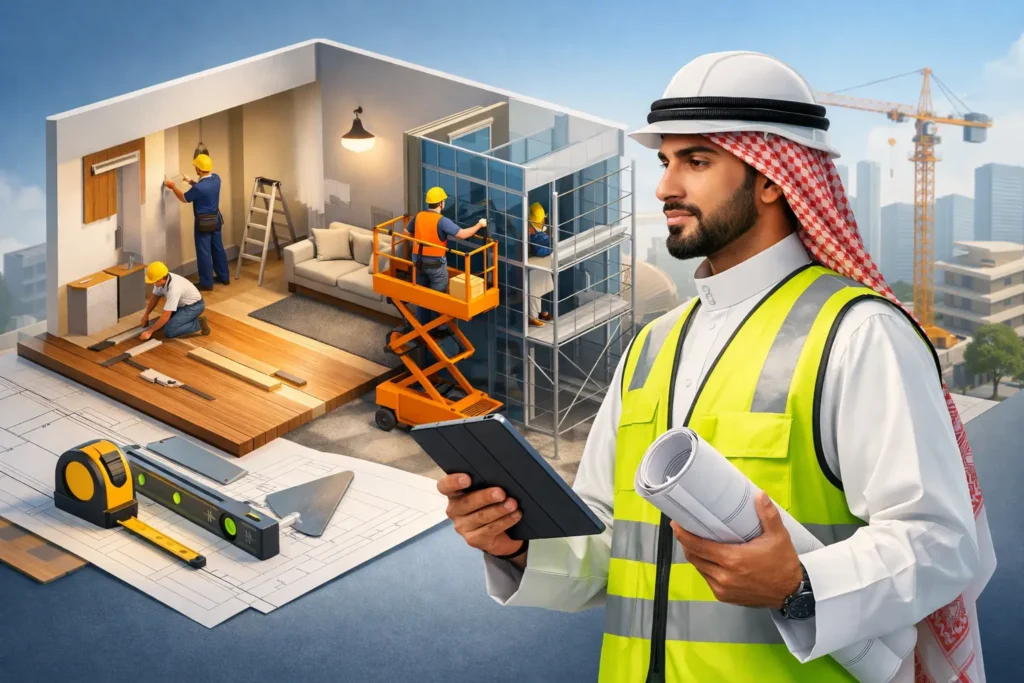 اشراف هندسي على التشطيب يضبط الجودة