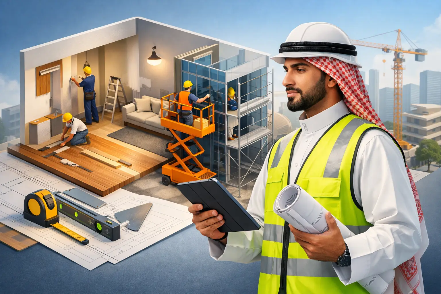 اشراف هندسي على التشطيب يضبط الجودة