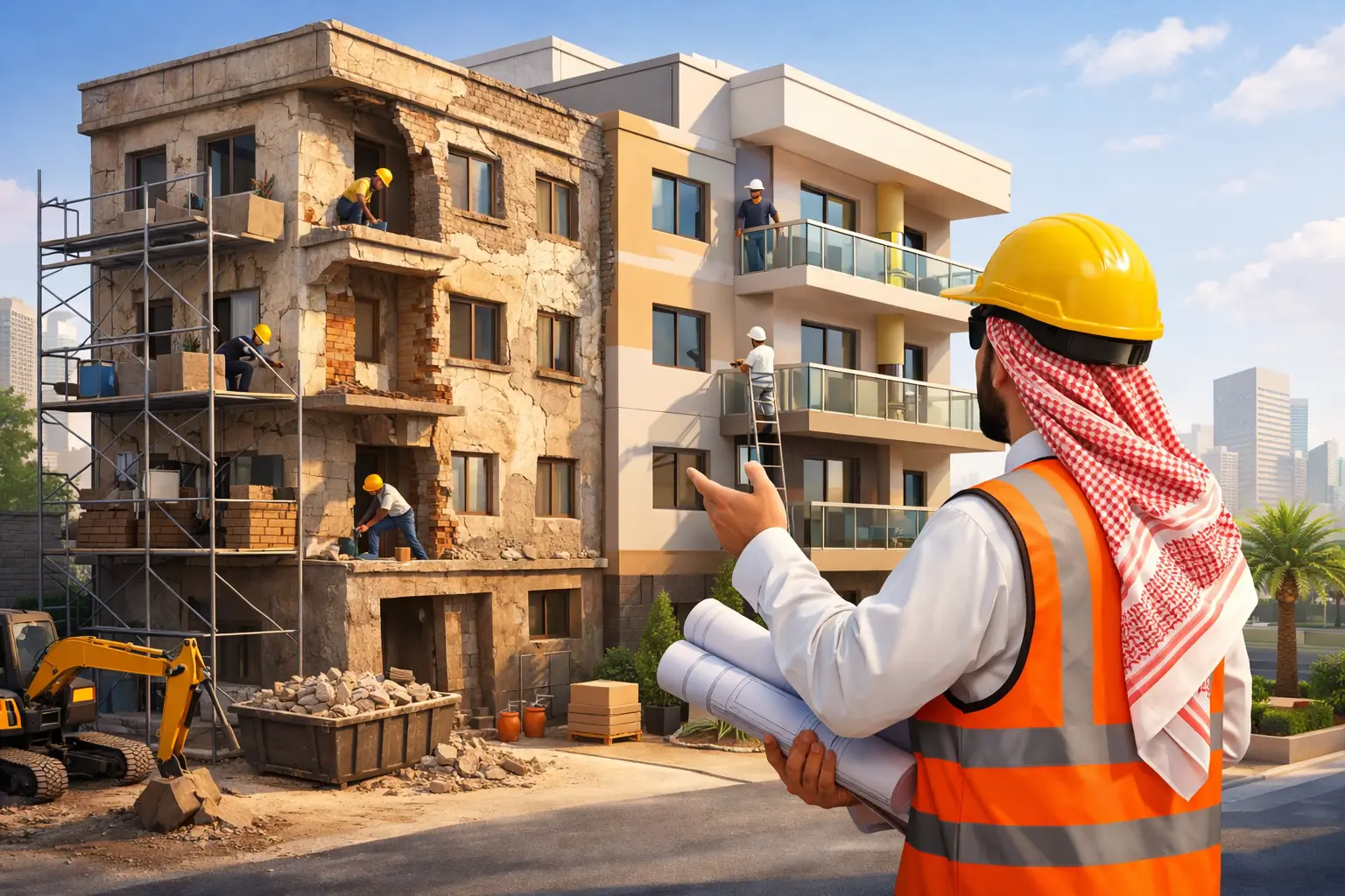 ترميم مباني سكنية قديمة بخطة ذكية