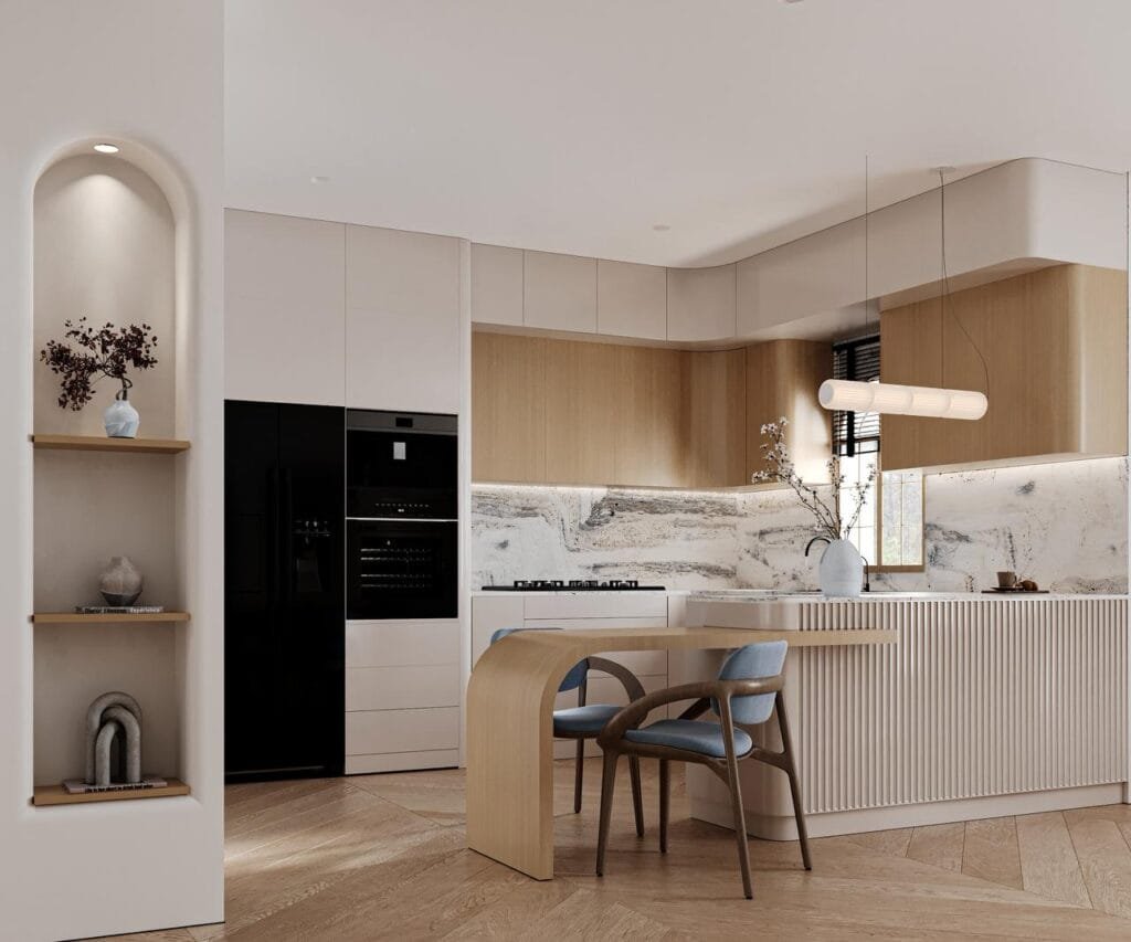 تصميم مطابخ عصرية كومباوند الروضة الرياض – مطابخ فاخرة حديثة