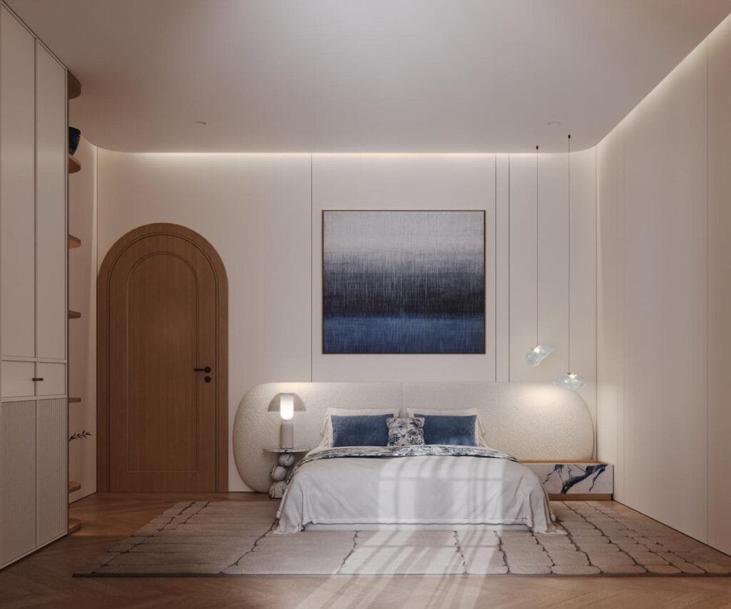 فاخر VIP تصميم داخلي غرف النوم كومباوند الروضة الرياض – ديكور غرف نوم