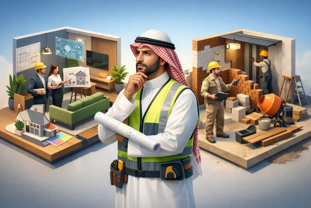 التصميم والتنفيذ أم مقاول مستقل؟
