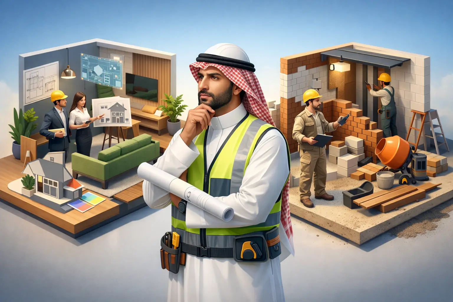 التصميم والتنفيذ أم مقاول مستقل؟