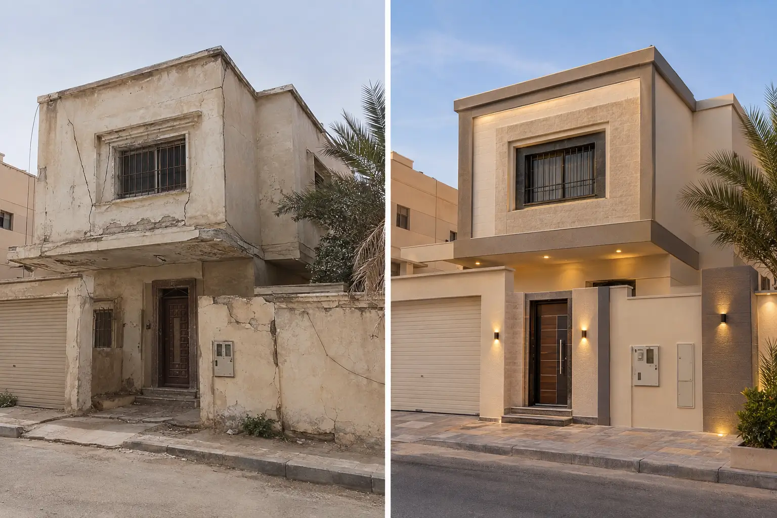 ترميم مباني الرياض قبل وبعد