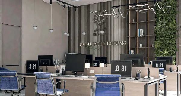 Blue Arch — Office — Lamasat Al Jazeera interior design project in Riyadh, Saudi Arabia